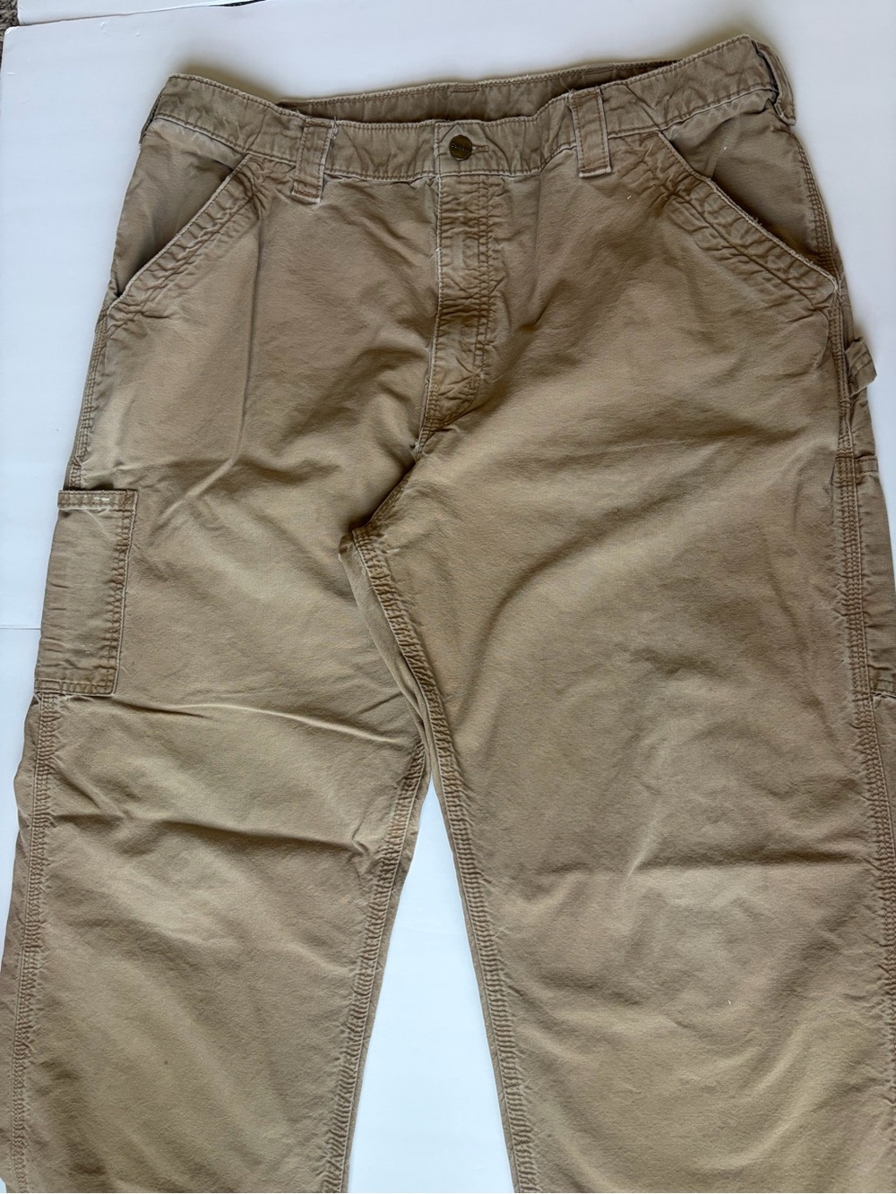Carhartt B151 DKH Dungaree Fit Carpenter Pants Desert Khaki 38x32 100% Cotton